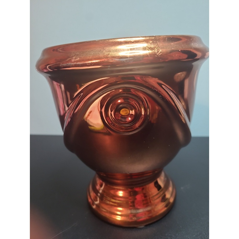 Copper Colored Ceramic Decorative Vase 6.5"